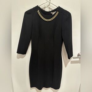 Black Long Sleeve Dress with Zipper Size 4